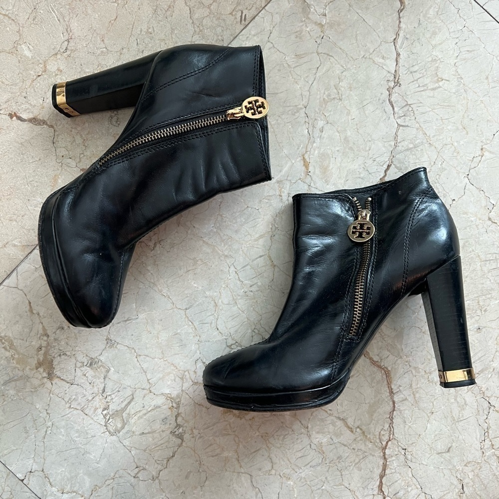Tory Burch Leather Boots Size 7.5 M